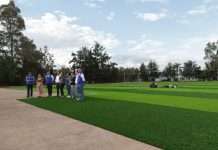 SUPERVISA LEO MONTAÑEZ CREACIÓN DE CANCHA DE PASTO SINTÉTICO DE MEDIDAS PROFESIONALES EN LA LÓPEZ PORTILLO